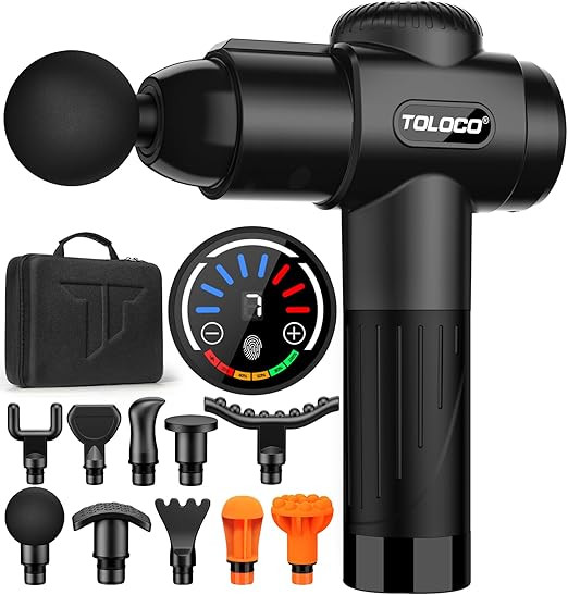 TOLOCO Massage Gun, Deep Tissue Back Massage for Athletes for Pain Relief, Percussion Massager wi... | Amazon (US)