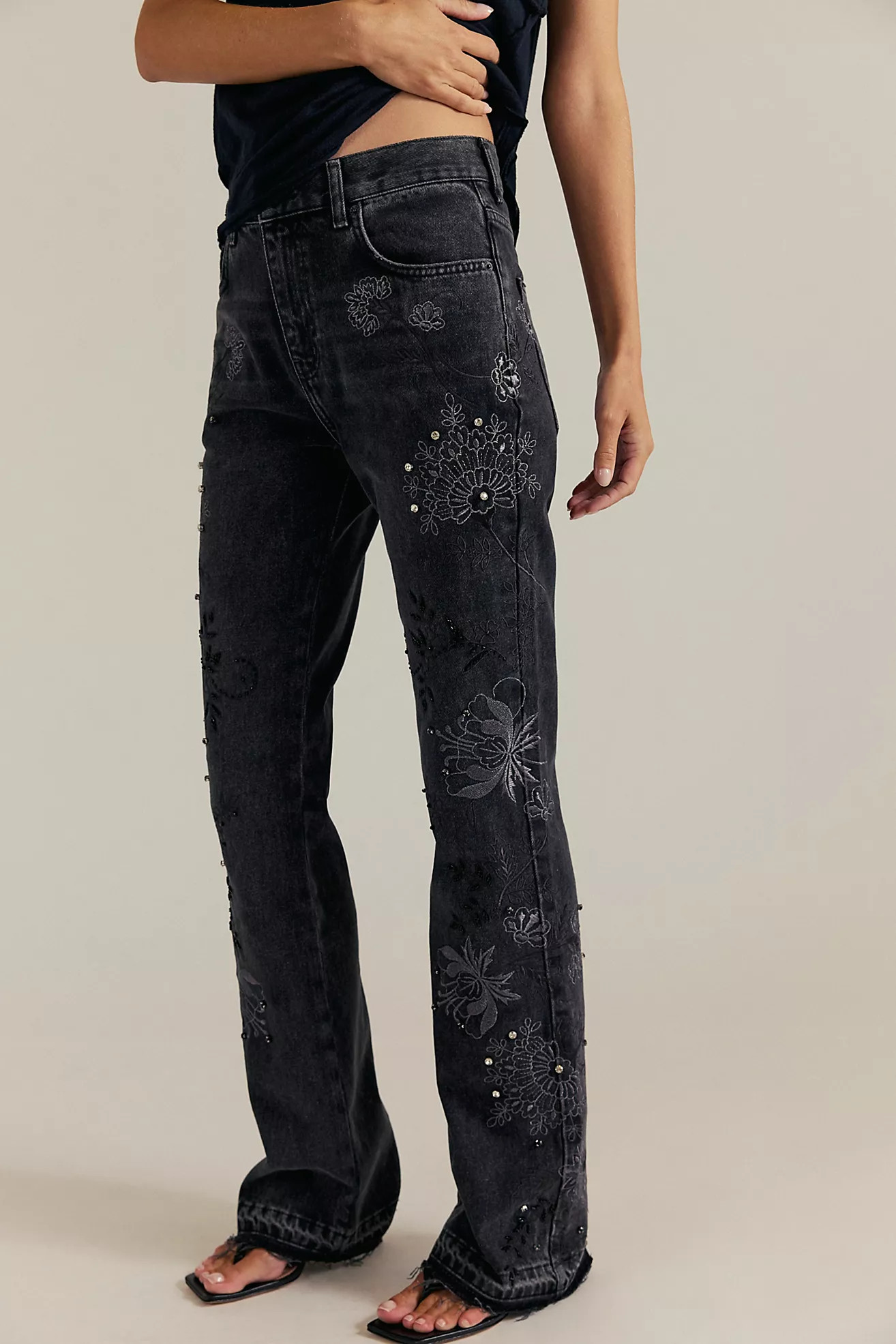 We The Free Irie Embroidered and Studded Jeans | Free People (Global - UK&FR Excluded)