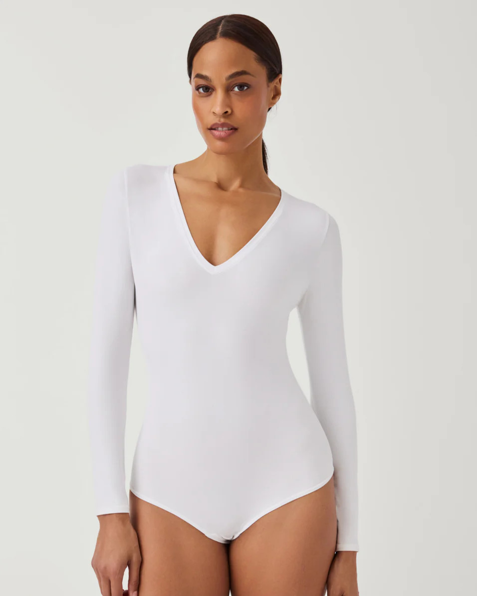Suit Yourself Long Sleeve Thong Bodysuit | Spanx