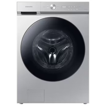 Samsung Bespoke 5.3-cu ft High Efficiency Stackable Steam Cycle Smart Front-Load Washer (Silver S... | Lowe's