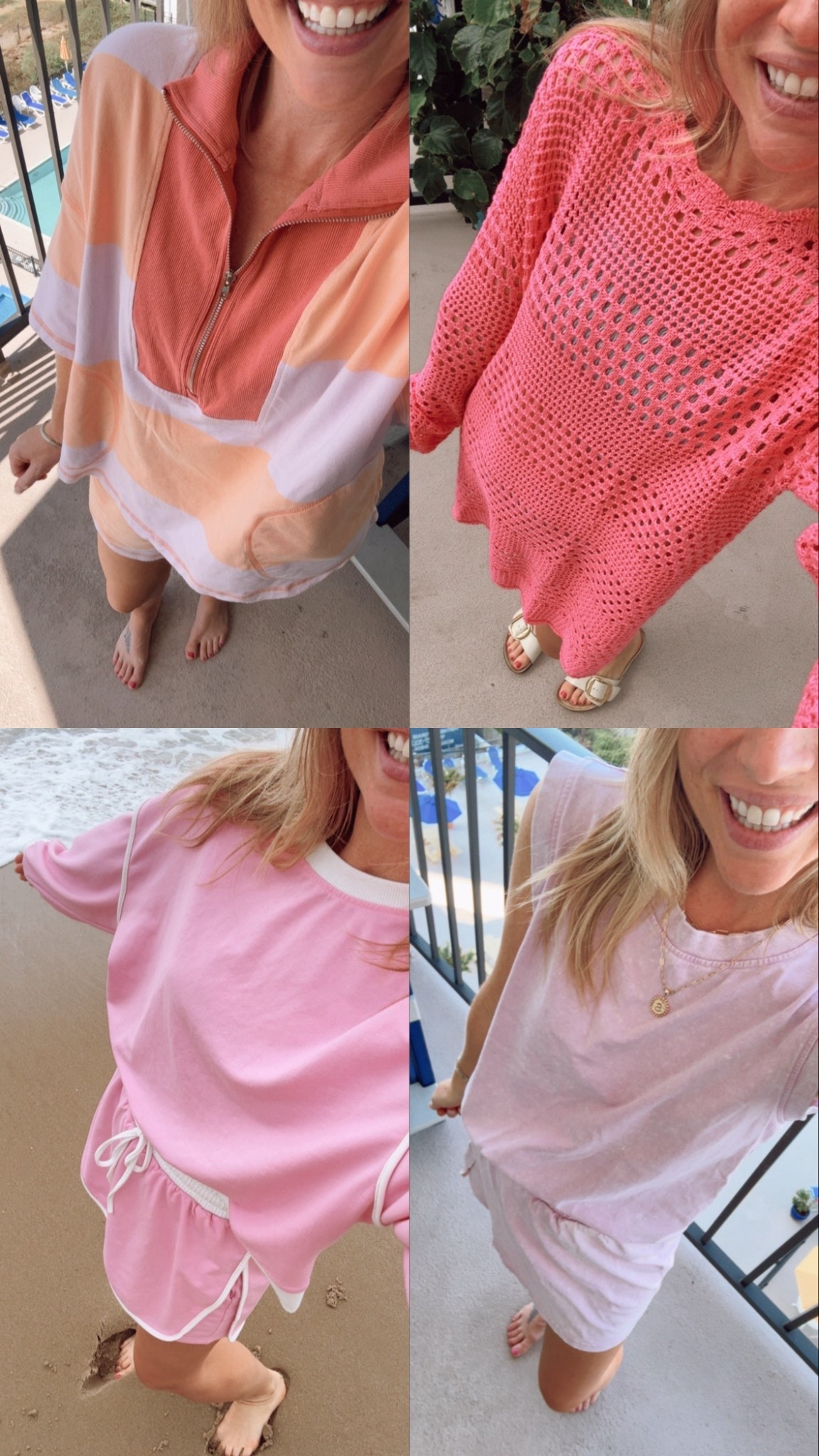What I wore on our September beach trip this year! 💕 wearing my true size small in everything!