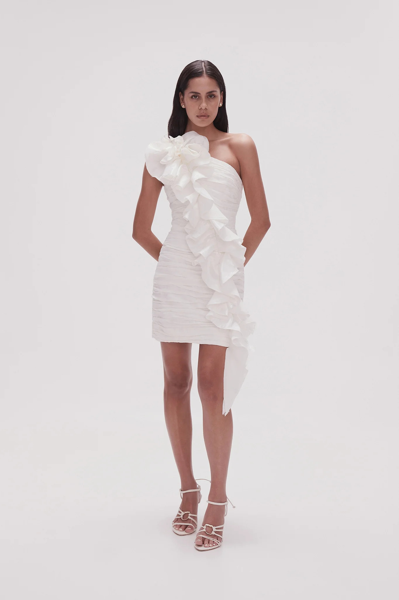 Adelia Ruffle Mini Dress | aje. (Australia)