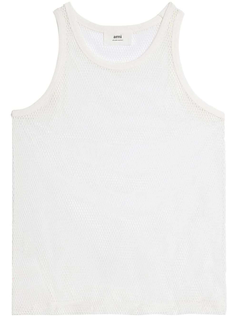 sleeveless open-knit tank top | Farfetch Global