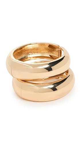 SHASHI Women's Double Tsuki Cuff Bracelets, Gold, One Size | Amazon (US)
