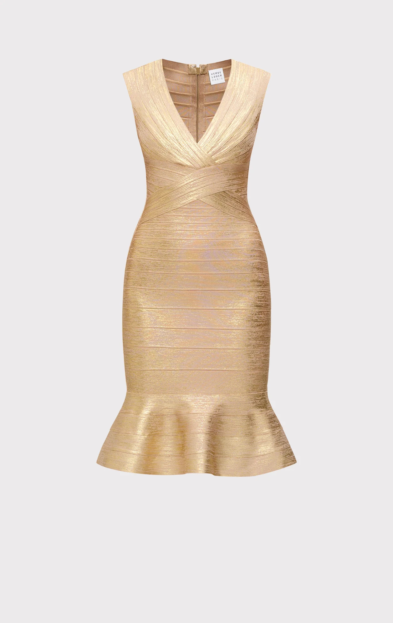 THE METALLIC SOPHIE DRESS | Herve Leger