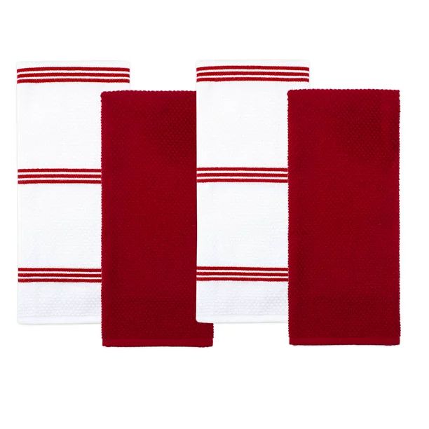 Sticky Toffee, 4 Pack, Cotton Terry Kitchen Dish Towel, Red, 28" x 16" - Walmart.com | Walmart (US)