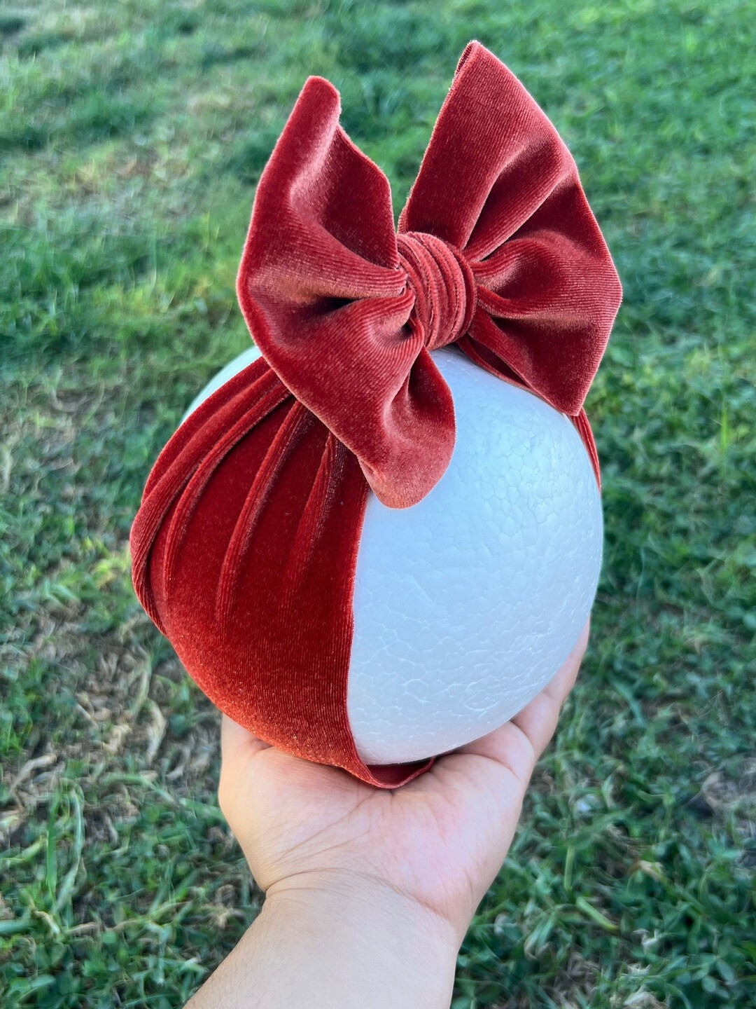 VELVET Rust Head Wrap Rust Head Band Holiday Head Wrap Soft - Etsy | Etsy (US)