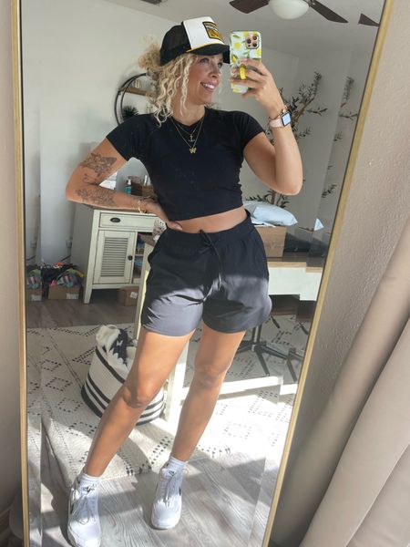 Lululemon license to train shorts Lululemon cropped tea. Perfect shorts for summer, especially if you have hips. I need them in every color.

#LTKover40 #LTKActive #LTKfitness