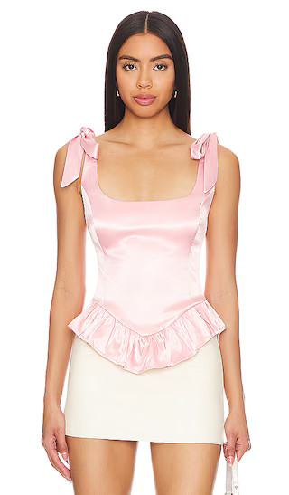 Cecilia Corset Top in Blush | Revolve Clothing (Global)