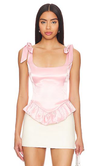 Cecilia Corset Top in Blush | Revolve Clothing (Global)