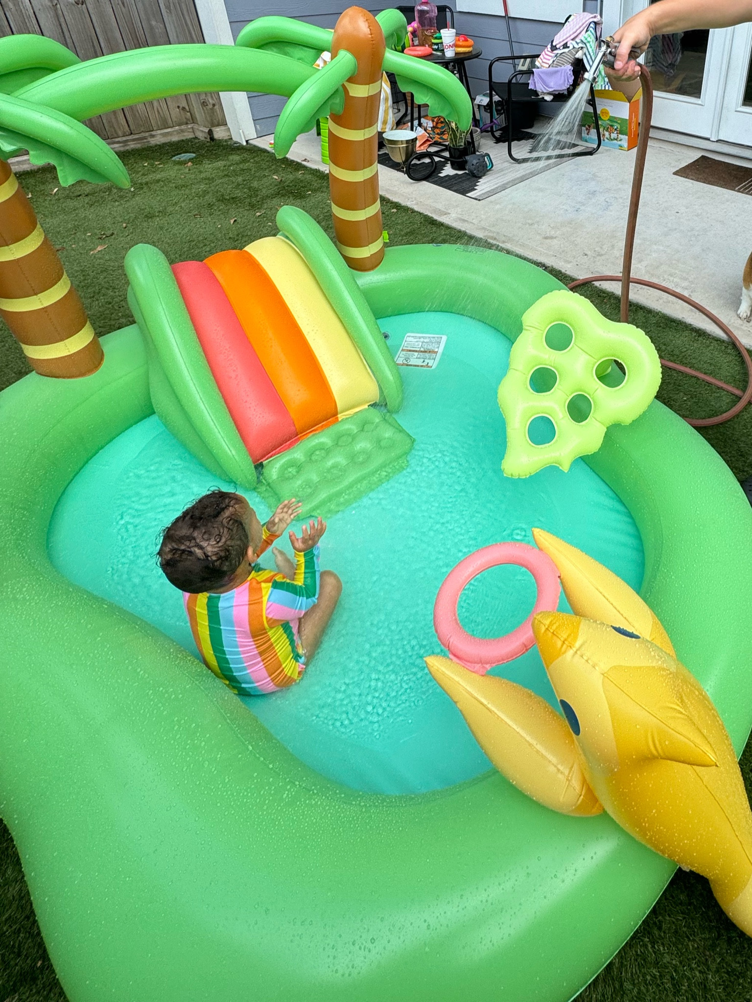 WATER FUN: linking Rizzo’s swimsuit and inflatable swim set up! Swim currently in sale 

#LTKBaby #LTKKids #LTKSwim