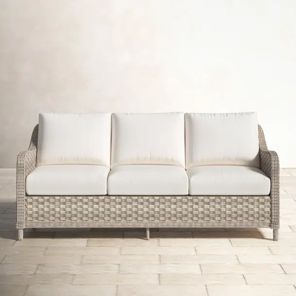 Edicott 80'' Wicker Outdoor Sofa | Wayfair North America