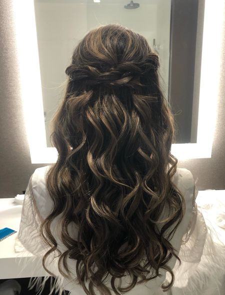 Curly Half up bridal hair inspo! #weddingseason #summerwedding #weddinghair #bridehair 

#LTKBeauty #LTKSaleAlert #LTKWedding