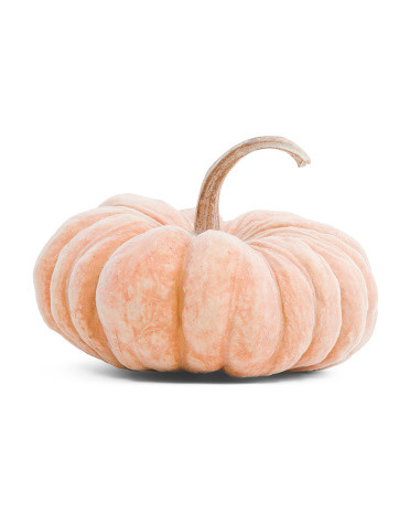 Flocked Pumpkin Decor | TJ Maxx