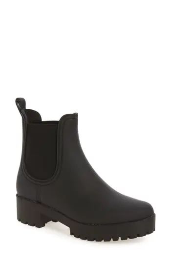 Women's Jeffrey Campbell Cloudy Chelsea Rain Boot, Size 5 M - Black | Nordstrom