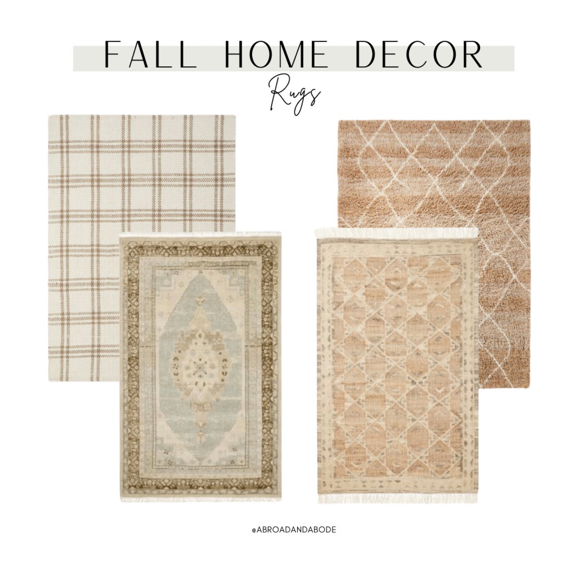 Cozy Neutral Fall Rugs!

Rugs, fall decor, Halloween, living room, entryway, area rug, rug favorites

#LTKhome #LTKSeasonal #LTKunder50