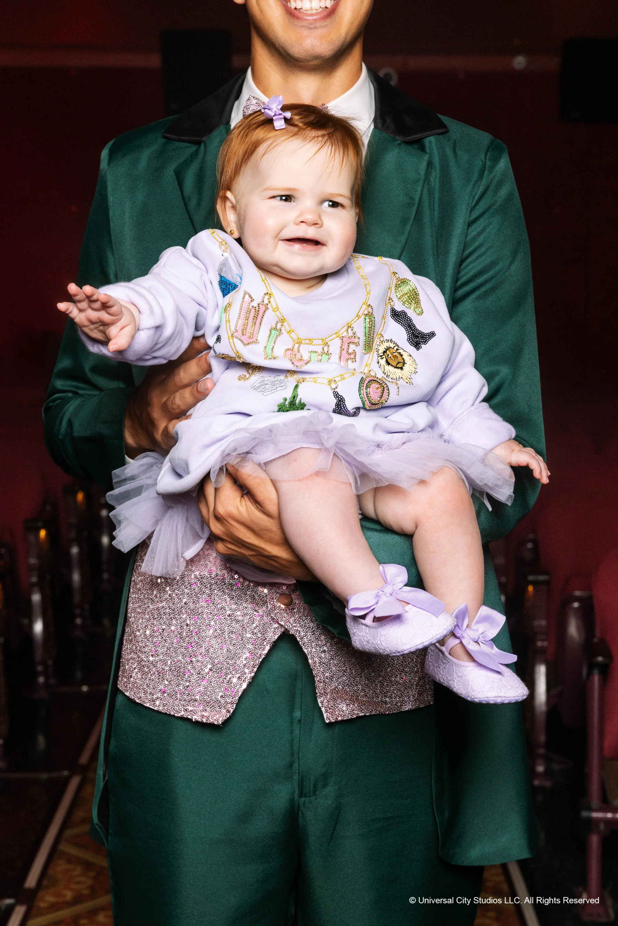 Licensed Kids Lavender Wicked Charm Necklace Sweatshirt | Queen of Sparkles