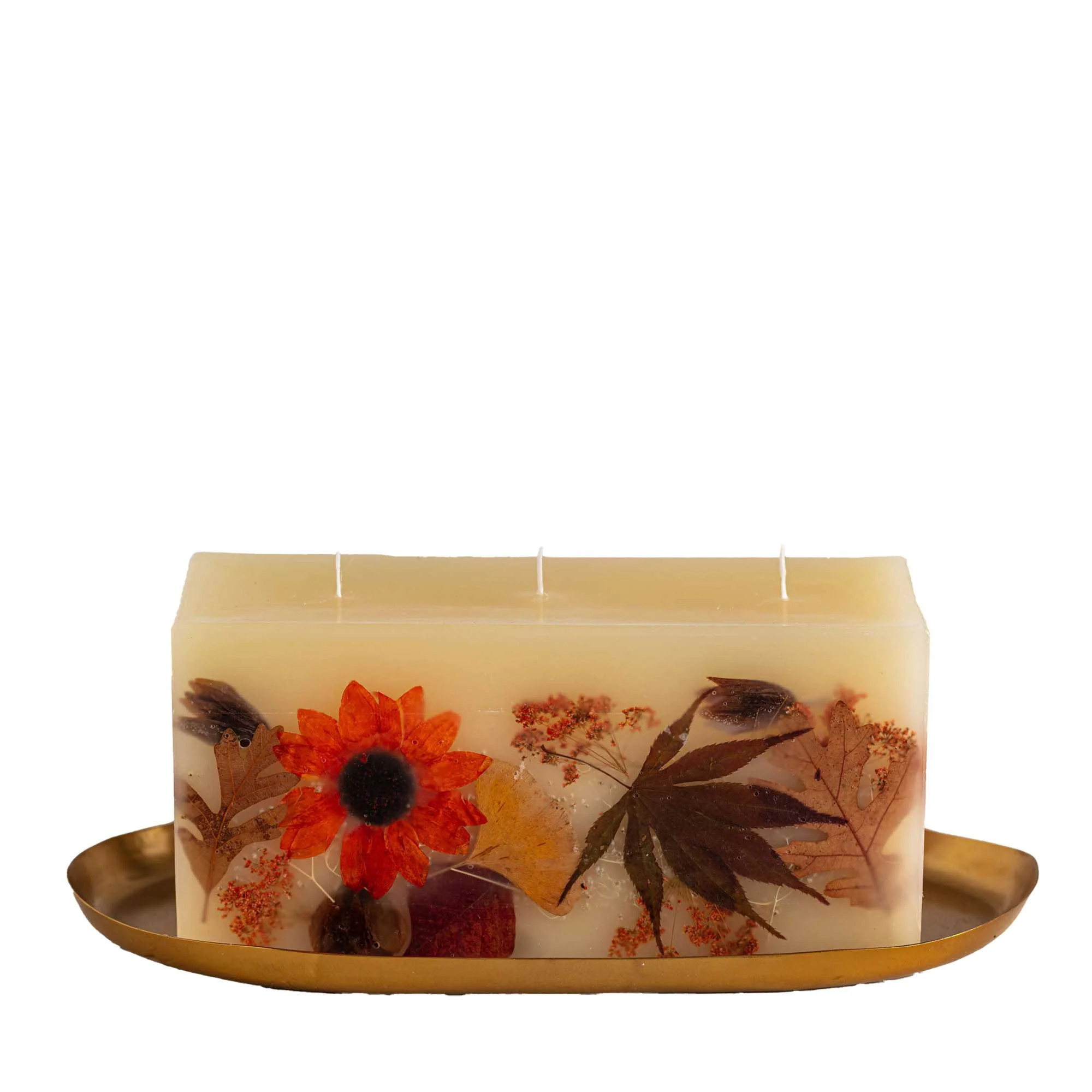 Harvest Pumpkin Brick Botanical Candle | Rosy Rings