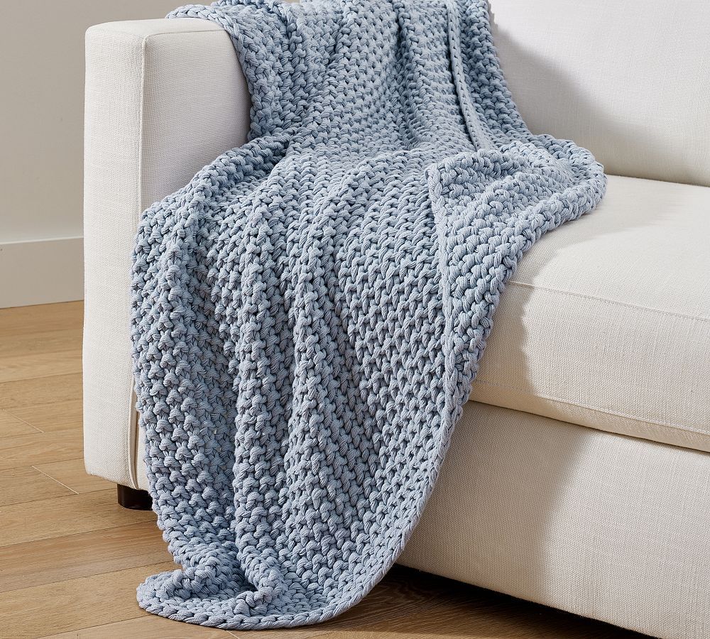 Bayside Seed Stitch Throw Blanket | Pottery Barn (US)