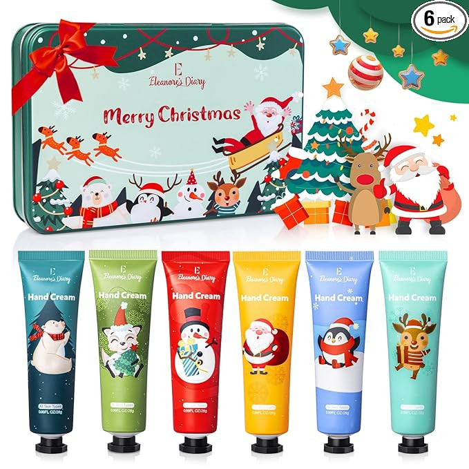 E Eleanore's Diary Hand Cream Gifts Set, 6Pcs Mini Hand Lotion Travel Size, Christmas Stocking St... | Amazon (US)