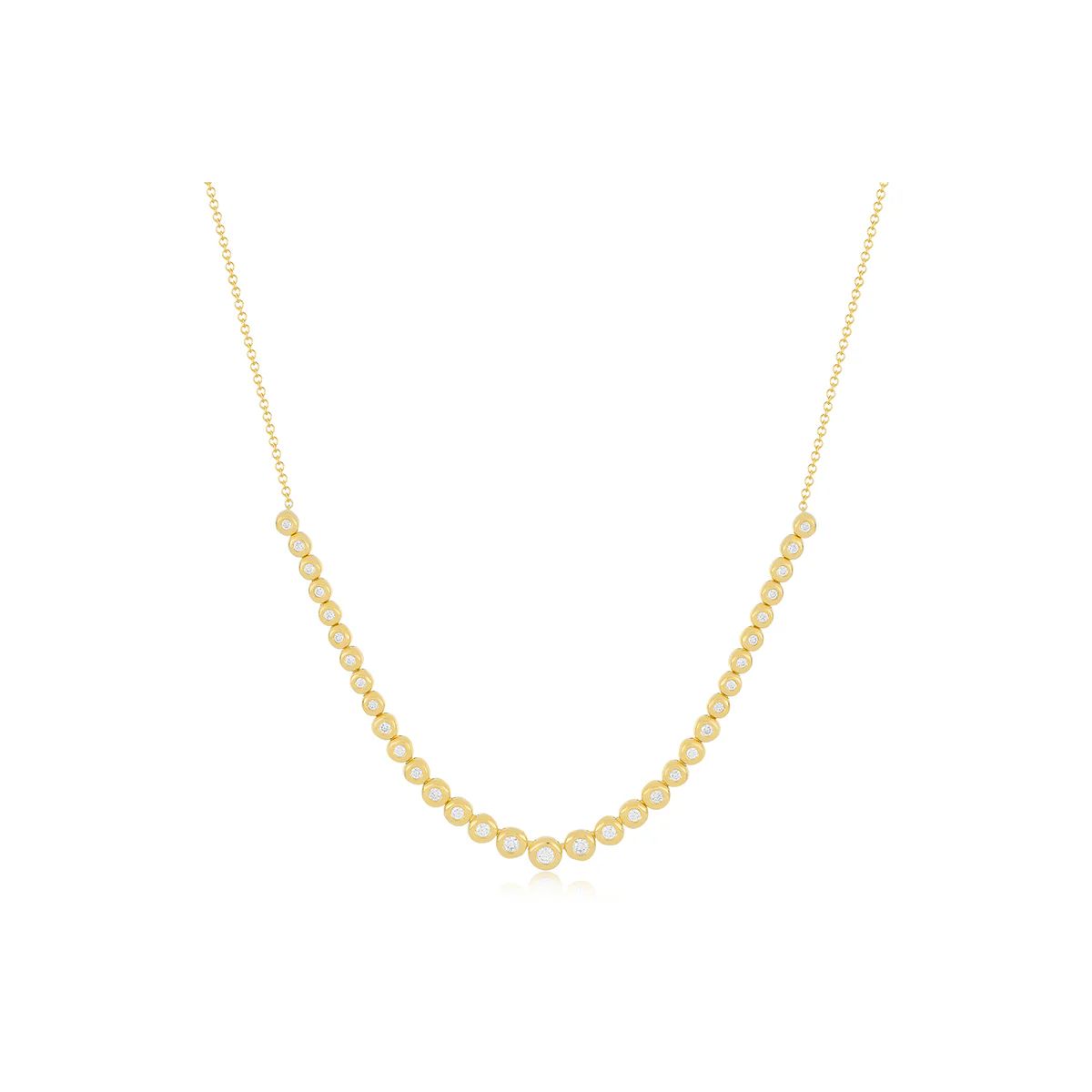 Graduated Diamond Pillow Necklace | EF Collection