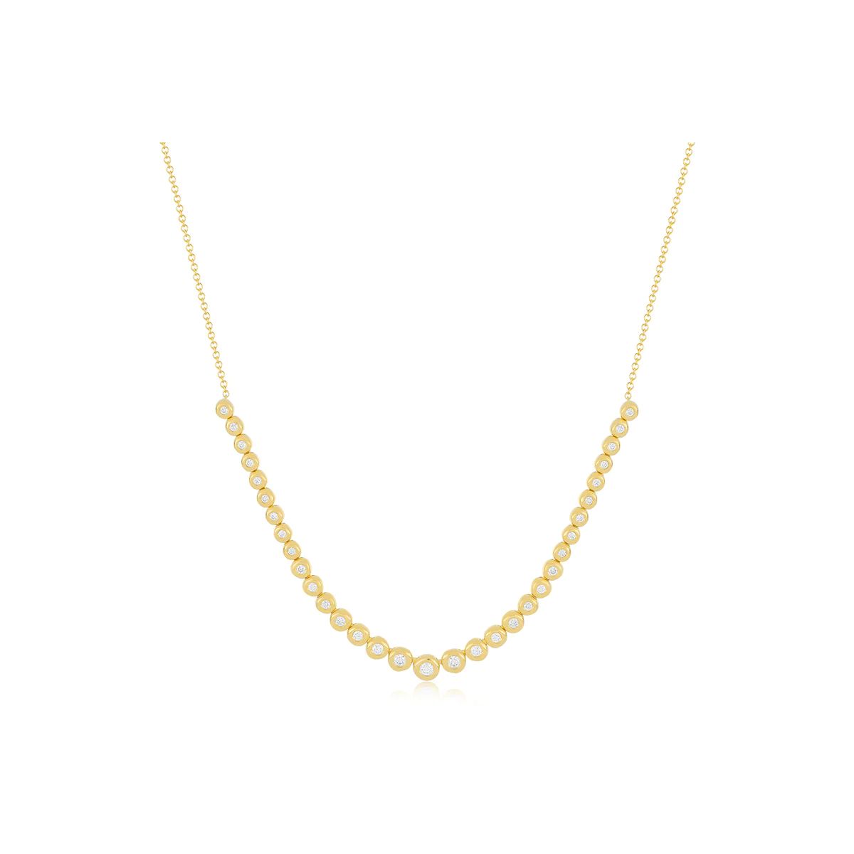 Graduated Diamond Pillow Necklace | EF Collection
