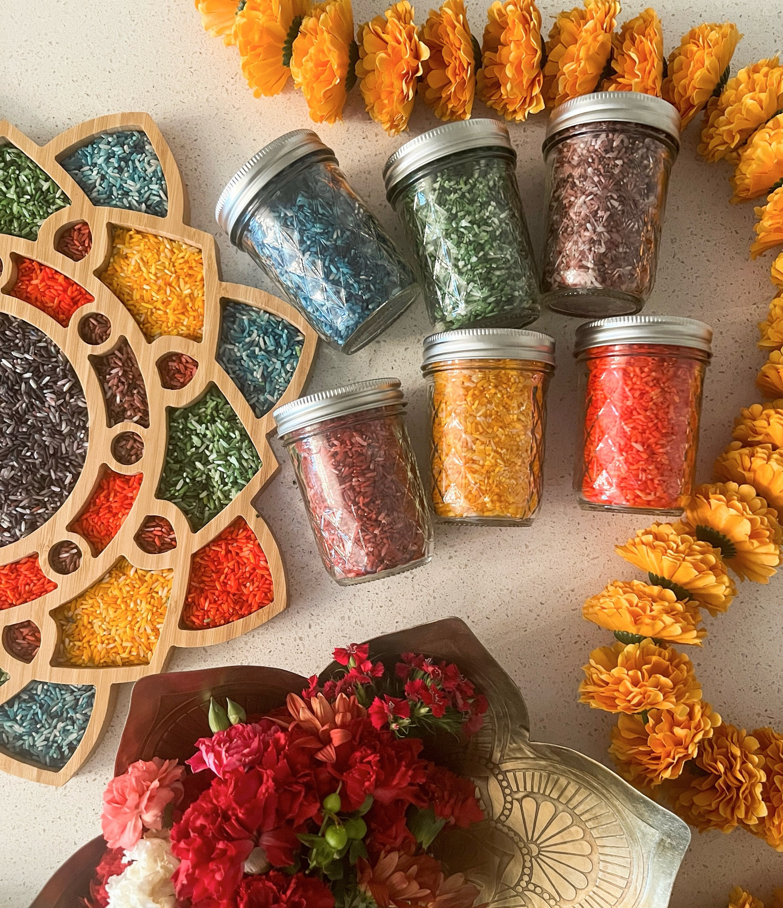 COLORED RICE: Rangoli or Crafts
Everything you need linked here!


#LTKKids #LTKFamily #LTKSeasonal