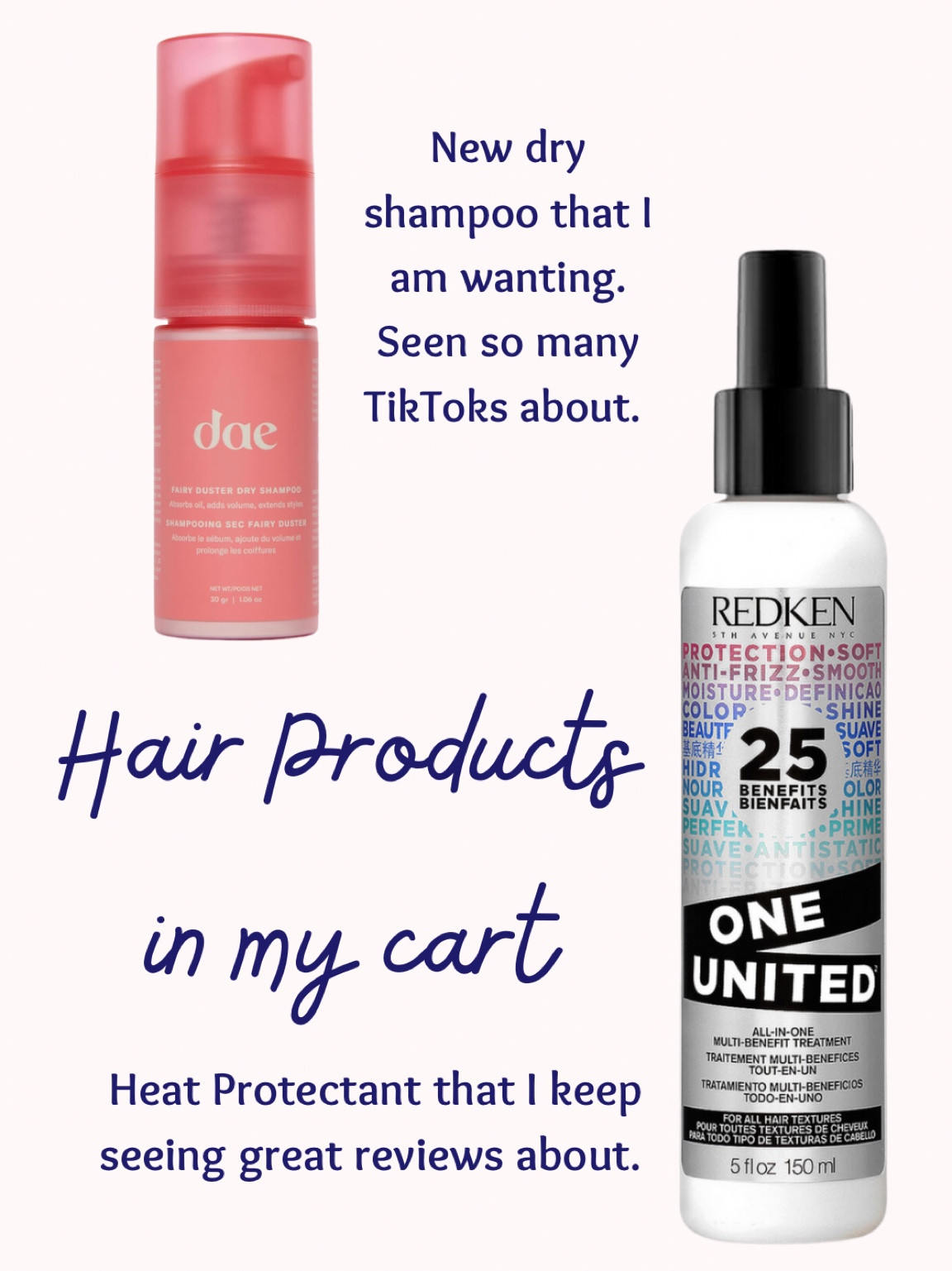 Hair products I am wanting to try. I am needing  heat protectant that actually works* and also really want to try the new Dae dry shampoo  

#LTKbeauty #LTKfindsunder50 #LTKstyletip