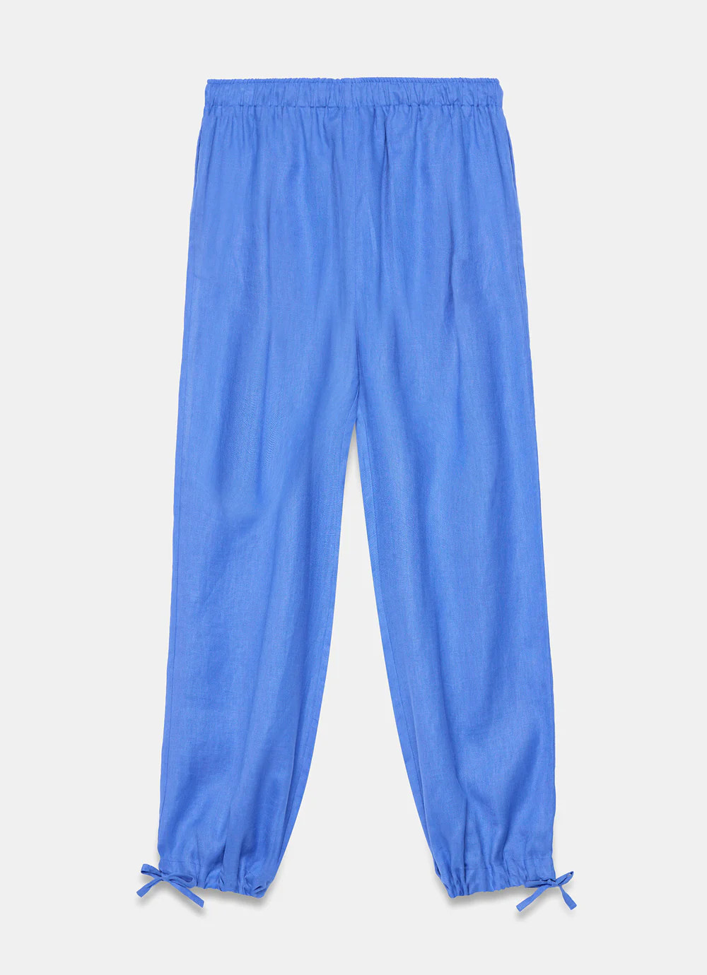 Blue Linen Balloon Trousers | Mint Velvet