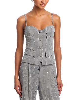 Crystal Pinstripe Bustier Top - Exclusive | Bloomingdale's (US)