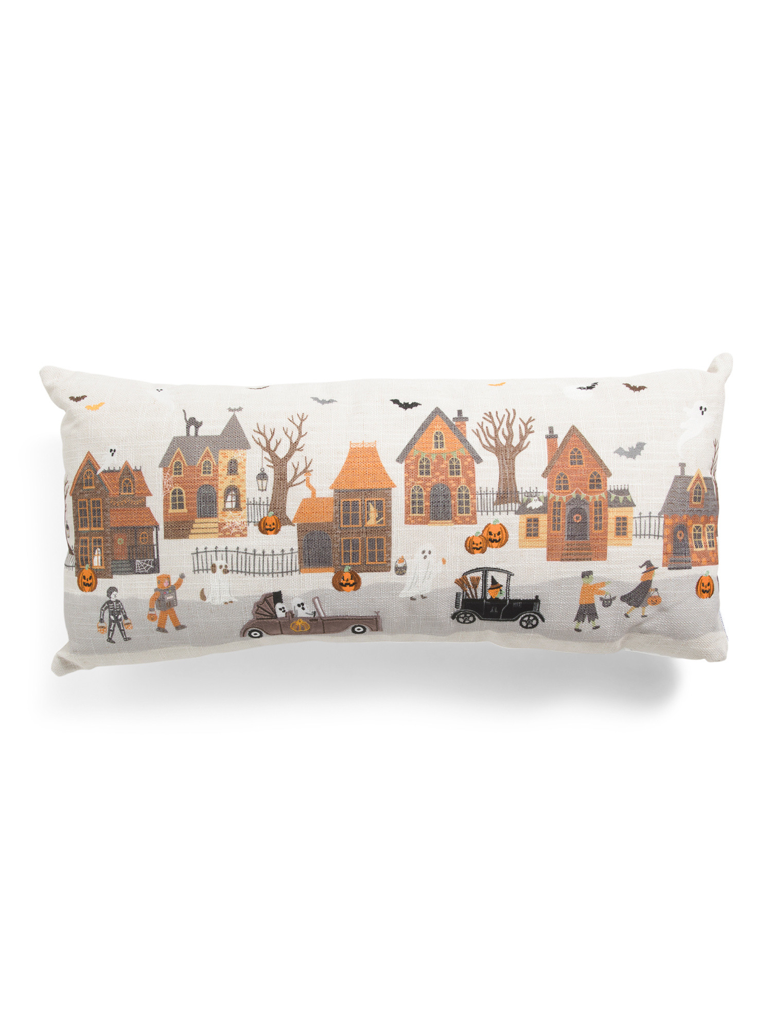 14x30 Linen Blend Retro Halloween Village Light Up Pillow | Throw Pillows | Marshalls | Marshalls