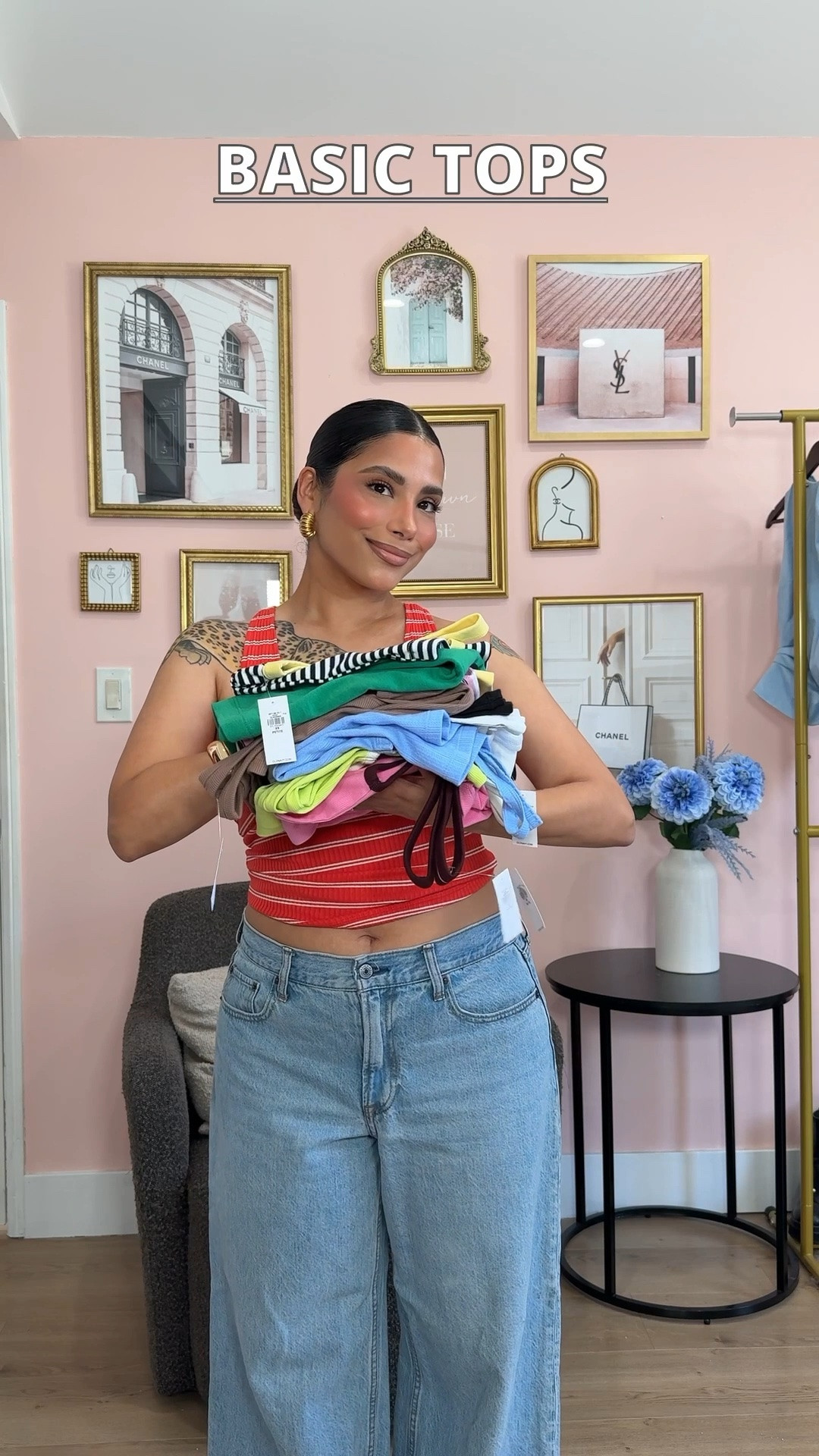 Basic tops 🌸🌷🌼
Gimme these tops a relaxed jean and watch me be set until Fall lol 
Wearing size XS petite in the tank tops, XS regular  in the red stripped tank, and a M petite in the green t shirt
Jeans wearing size 28 short

#LTKootd #LTKPetite