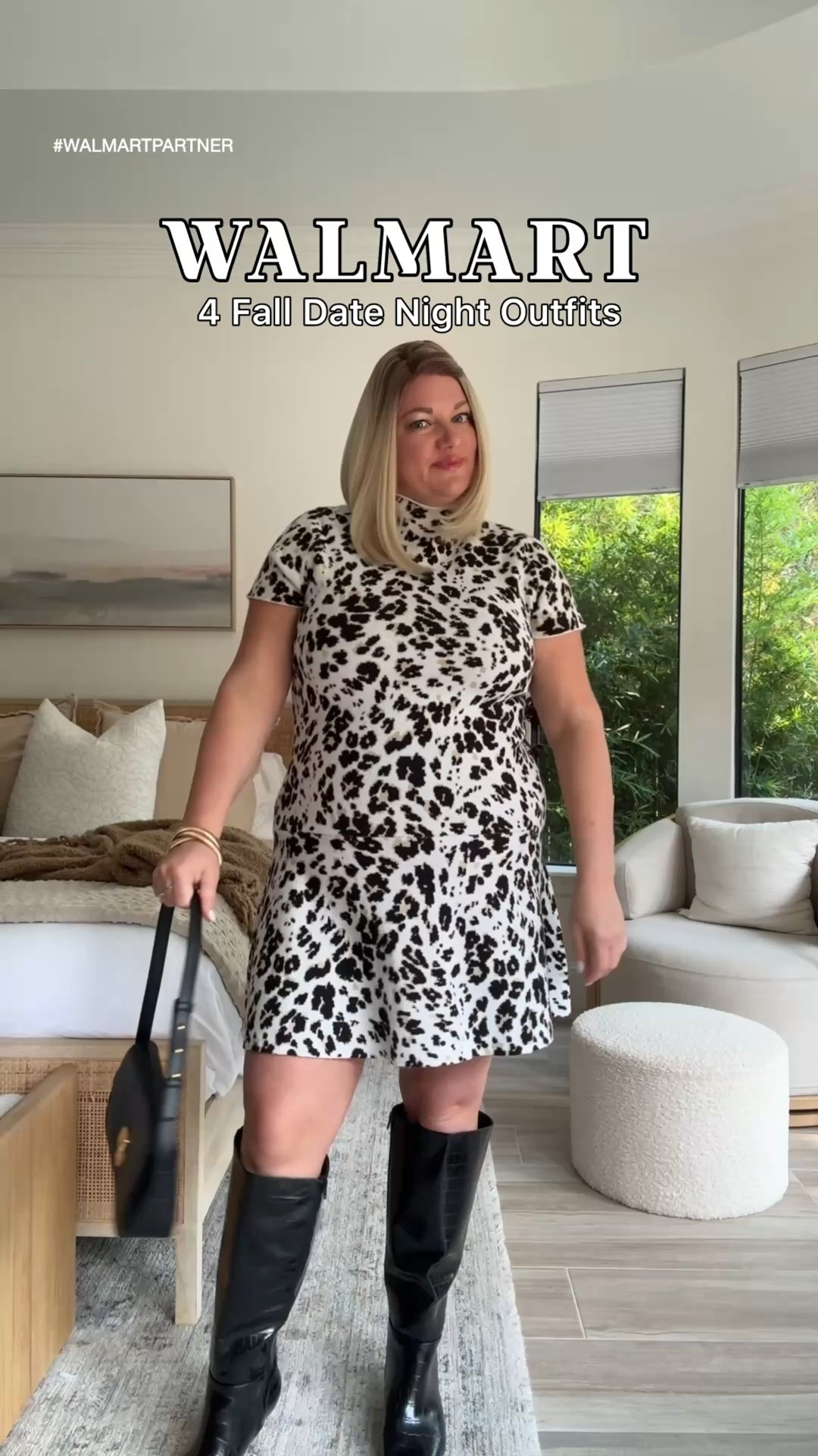 #WalmartPartner 4️⃣ Date Night Looks from @walmartfashion.  Flirty dresses, sleek boots & stylish bags all under $60! I’m a midsize 10/12 wearing a size L in all dresses. All runs TTS as well as the boots. 

#WalmartFashion #DateNight #FallFashion 

#LTKFindsUnder50 #LTKItBag #LTKMidsize