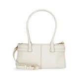 Time and Tru Women's Faux Leather Gwyn Shoulder Handbag, Bleached Beige | Walmart (US)