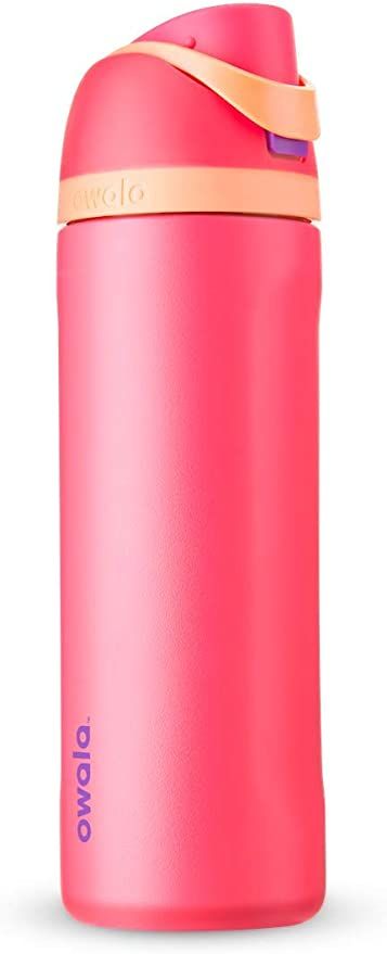 Owala FreeSip Insulated Stainless-Steel Water Bottle with Locking Push-Button Lid, 24-Ounce, Hype... | Amazon (US)
