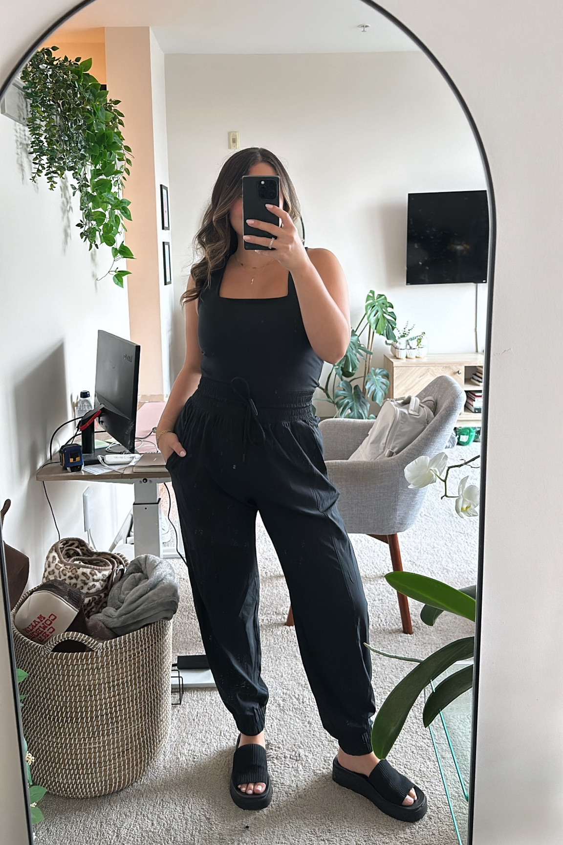 15% off sale at Abercrombie!!! 
Going full Athleisure for work today. It’s not suitable for all work environments but it’s comfortable and can be dressed up slightly with shoe choice. I also wore a Jean jacket with it to cover my shoulders a bit more. 

#abercrombie #jumpsuit #workwear #athleisure #sale #summeroutfit 

#LTKSaleAlert #LTKStyleTip #LTKFitness