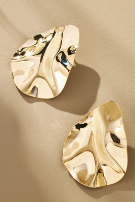 Crinkled Teardrop Post Earrings | Anthropologie (US)