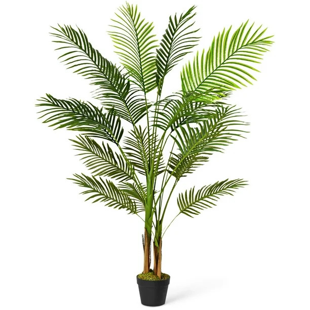Gymax 5Ft Artificial Phoenix Palm Tree Plant for Indoor Home Office Decoration - Walmart.com | Walmart (US)
