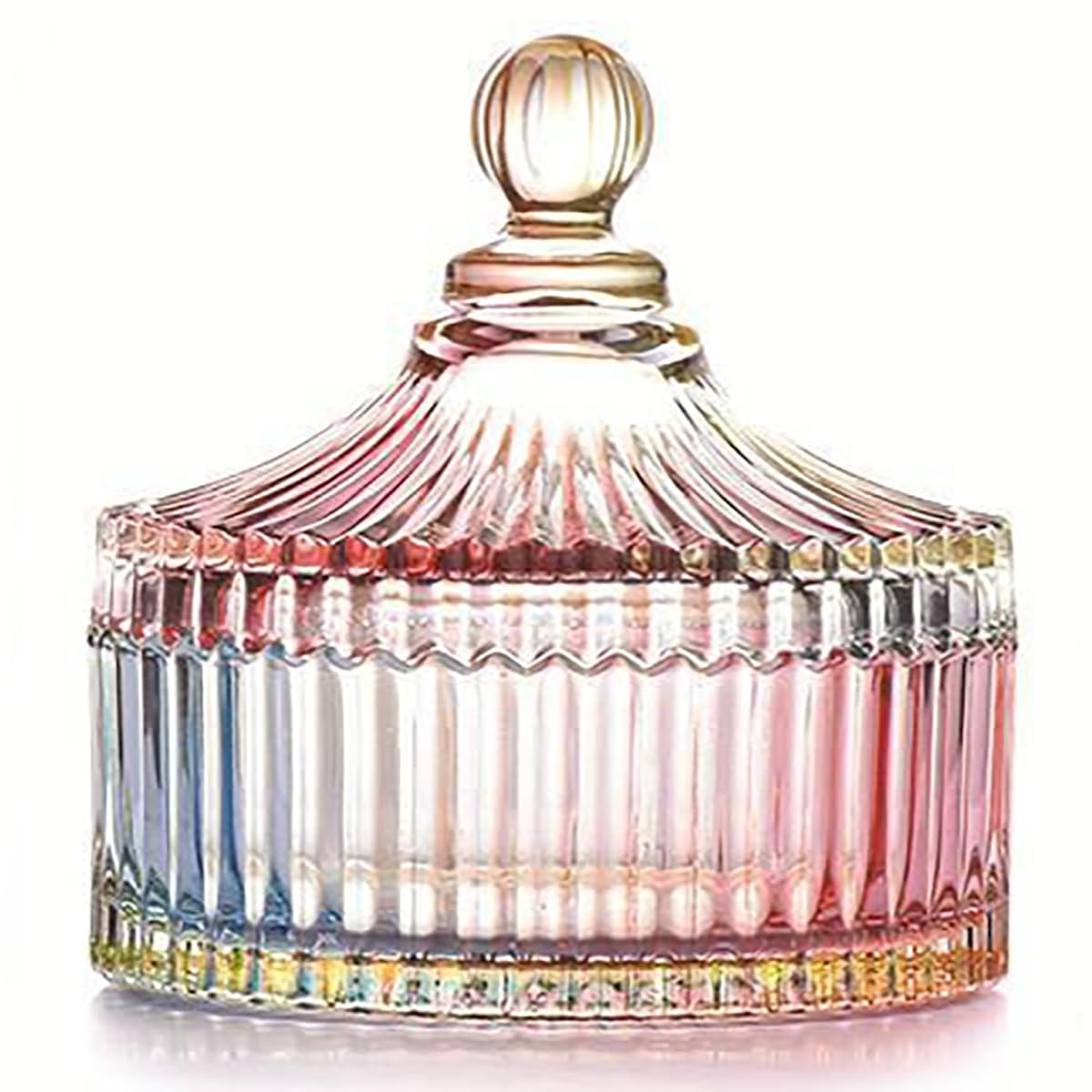 Colorful Glass Jar With Lid,Christmas Gifts,Candy Cookie Jars,Jewelry Box,Buffet Jar Biscuit Cont... | Amazon (US)