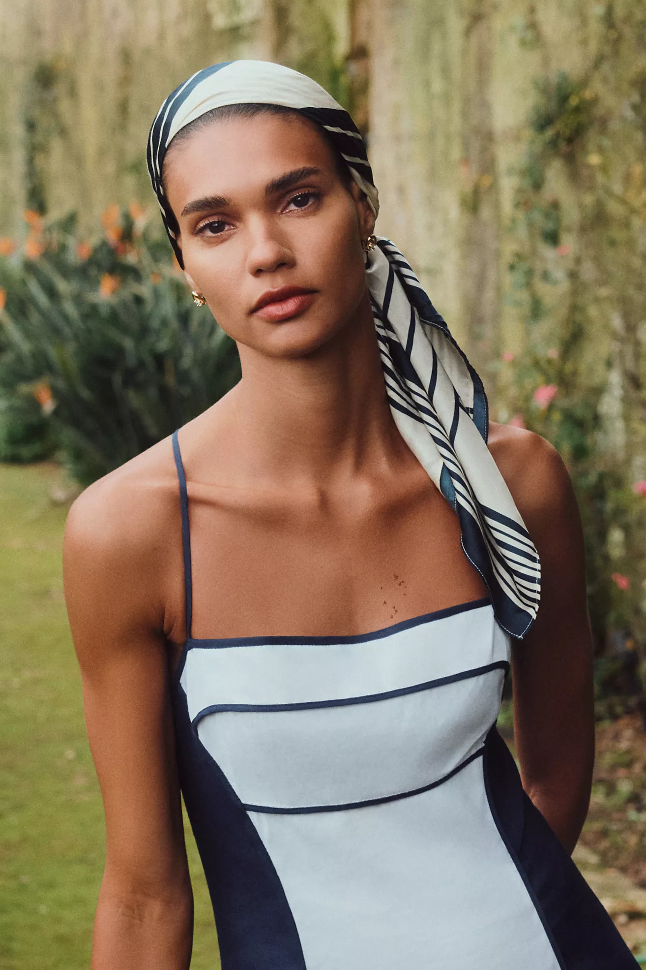 Two-Tone Printed Hair Scarf | Anthropologie (US)