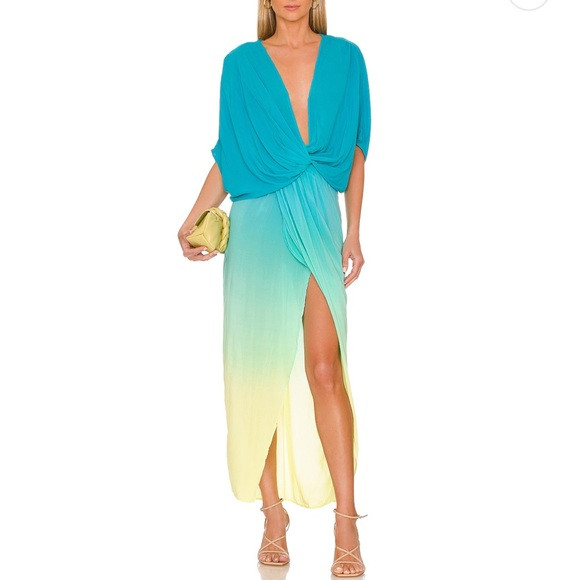 Luelle Midi Dress in Green Grape Ombre | Poshmark