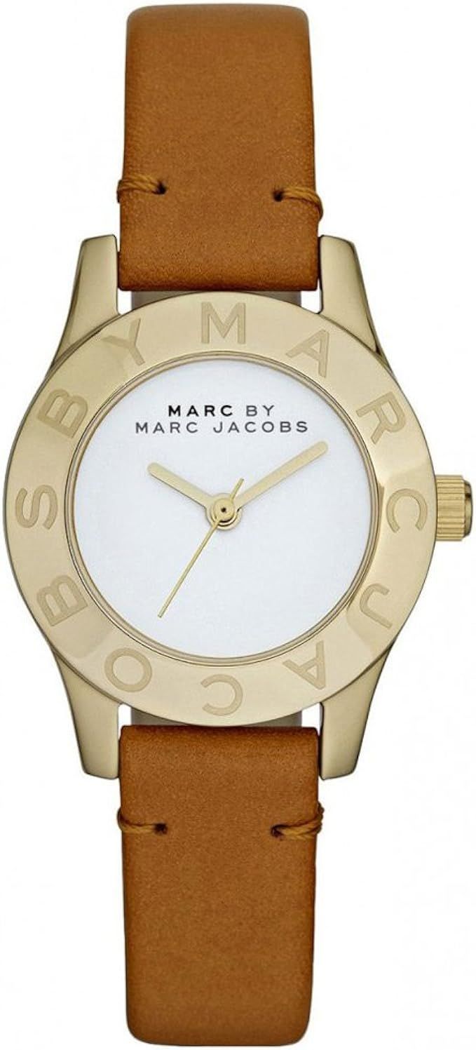 Marc by Marc Jacobs Mini Blade Tan Leather Strap Women's Watch - MBM1219 | Amazon (US)