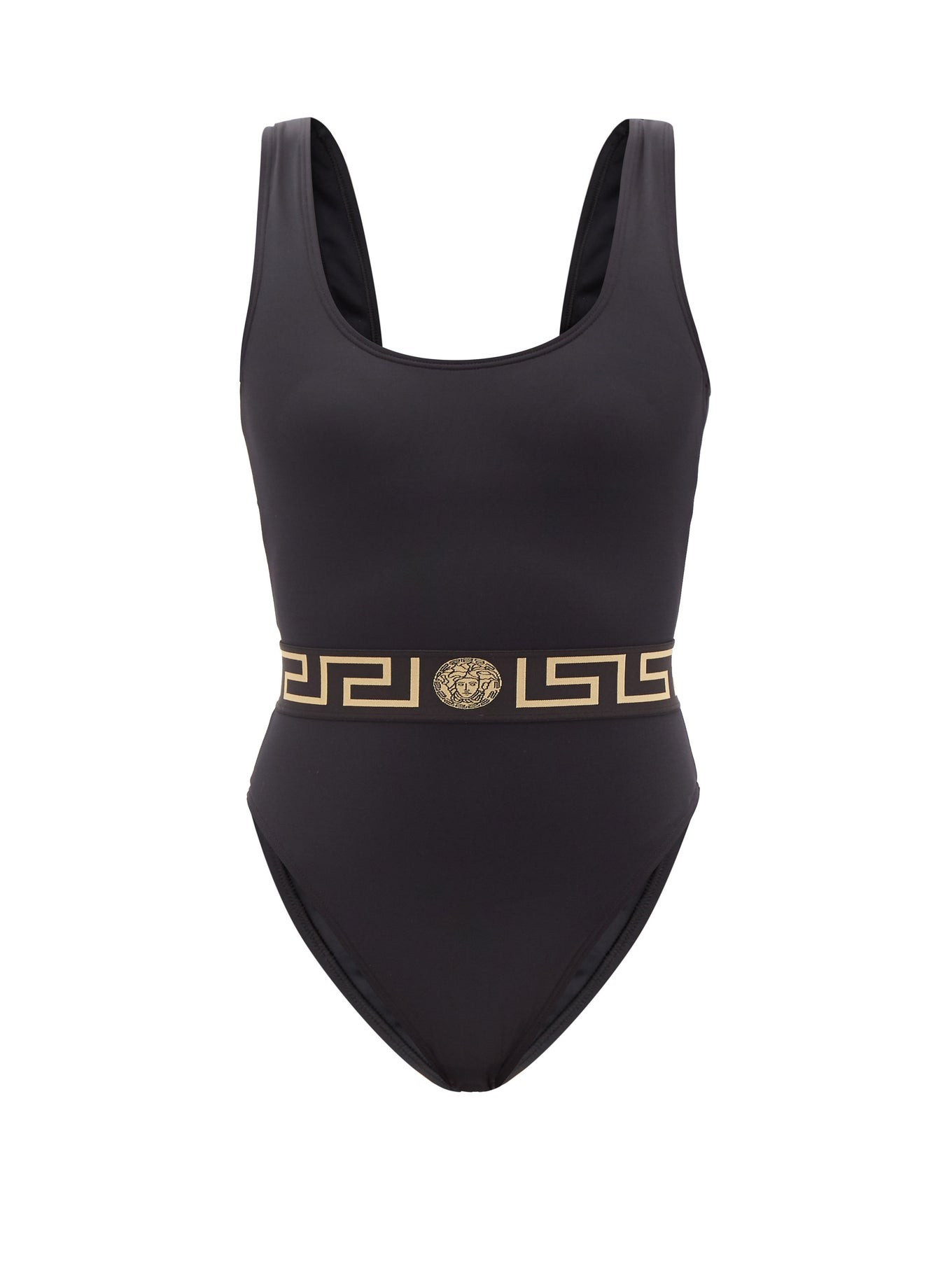 Greca-monogram square-neck swimsuit | Matches (US)