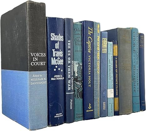 Antique Blue Books by Color | Real Hardback Books Home Decor | Bulk Bundle of Decorative Hardcove... | Amazon (US)