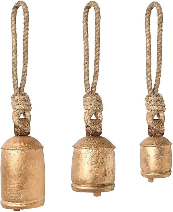 Set of 3 Hanging Harmony Bells Garden Rustic Relaxing Tranquil Wind Chimes | Amazon (US)