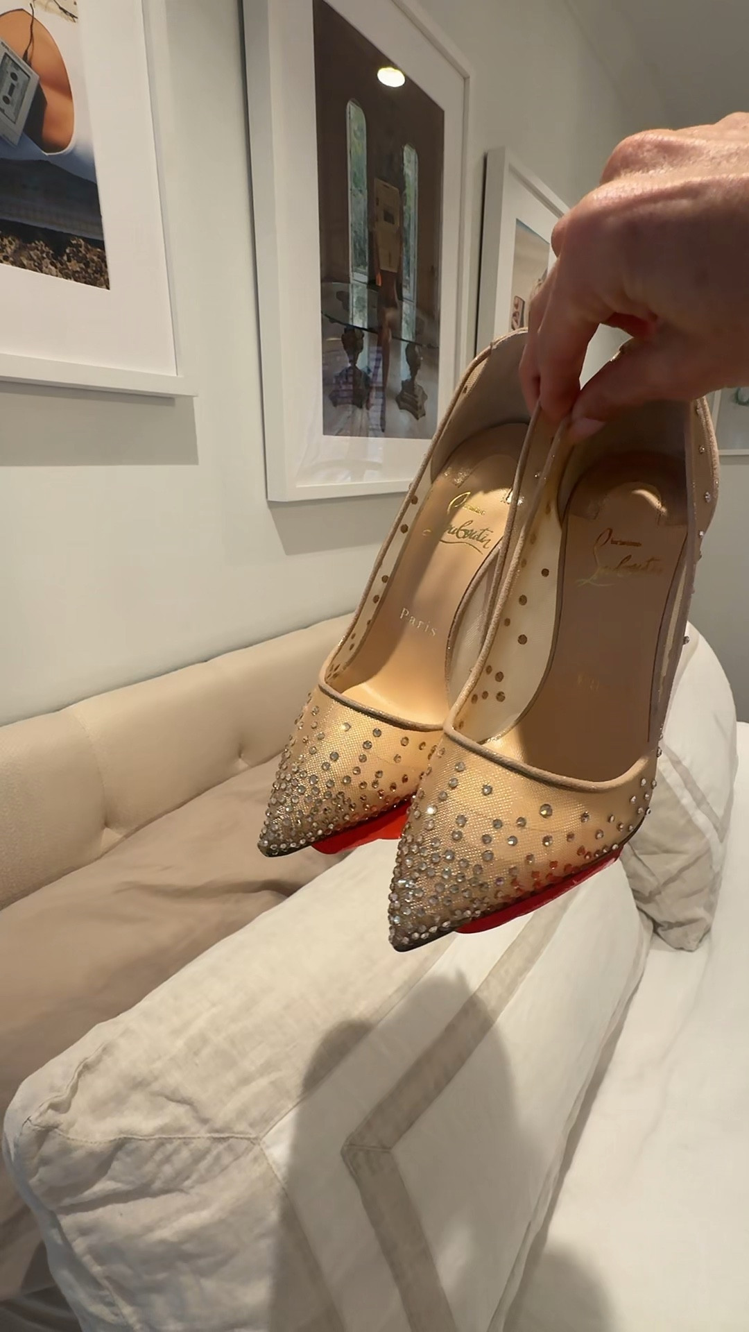The most gorgeous sparkly Christian Louboutin heels 