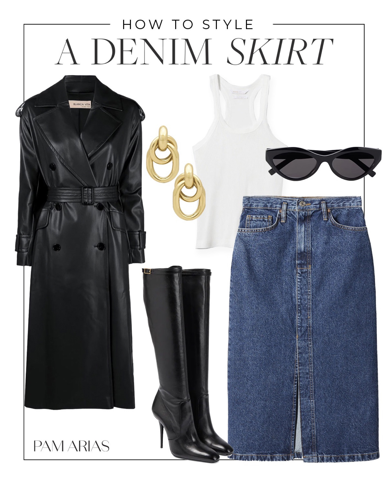 How to style a denim skirt #denimskirt #trend