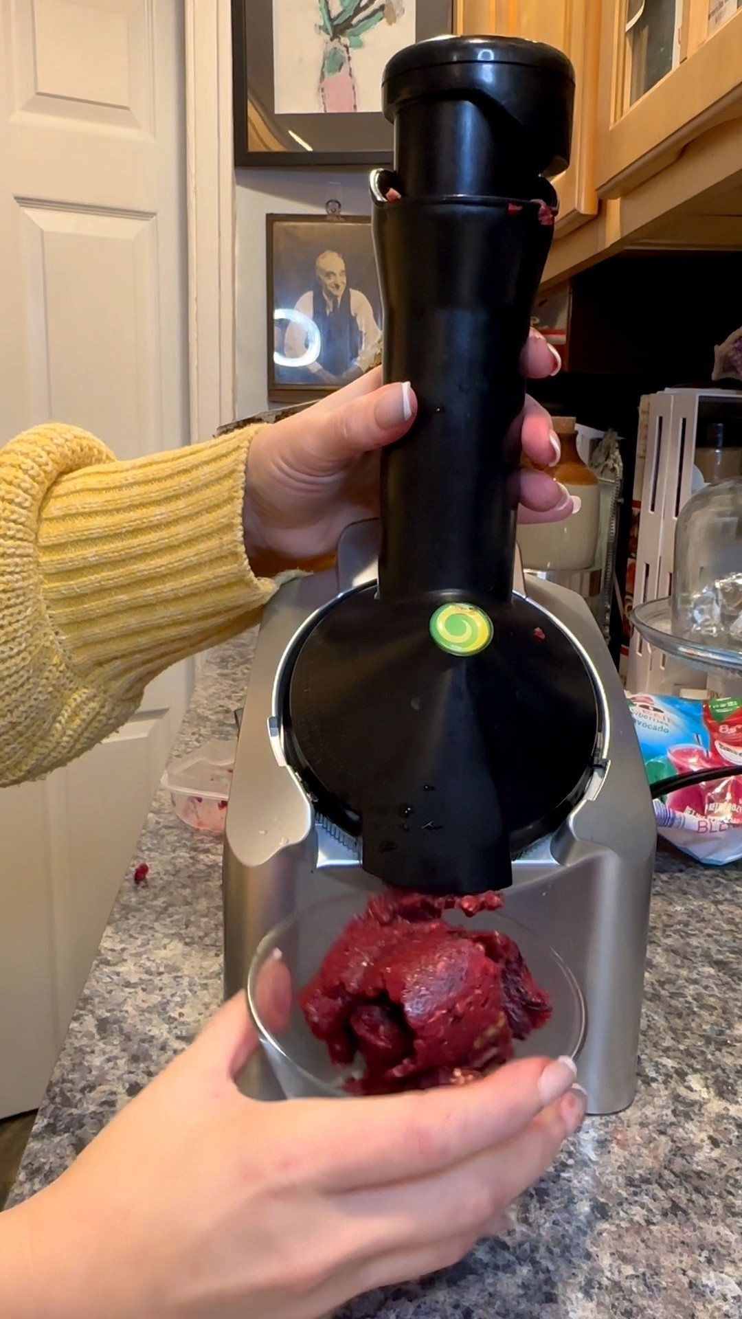 This yonanas frozen dessert maker is under $100 and just uses frozen fruit.. so great for a healthy ice cream alternative in minutes 

#yonanas #healthytreat #giftideas #kitchengadget 

#LTKfoodie #LTKHoliday #LTKGiftGuide