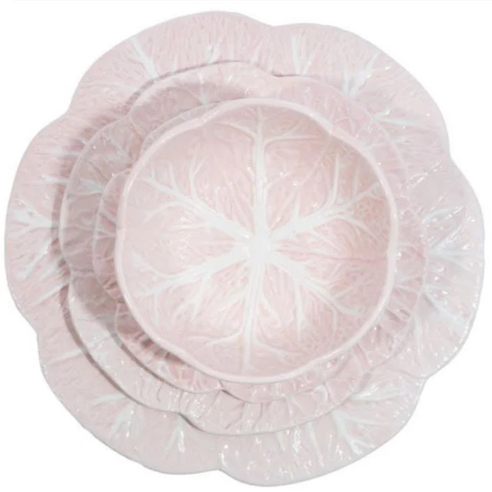 Soft Pink Cabbage Dinnerware Collection | The Enchanted Home