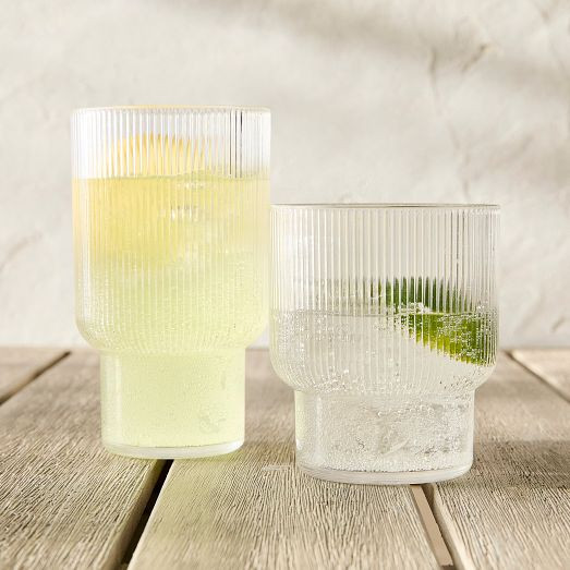 Fluted Acrylic Drinking Glasses | West Elm (US)